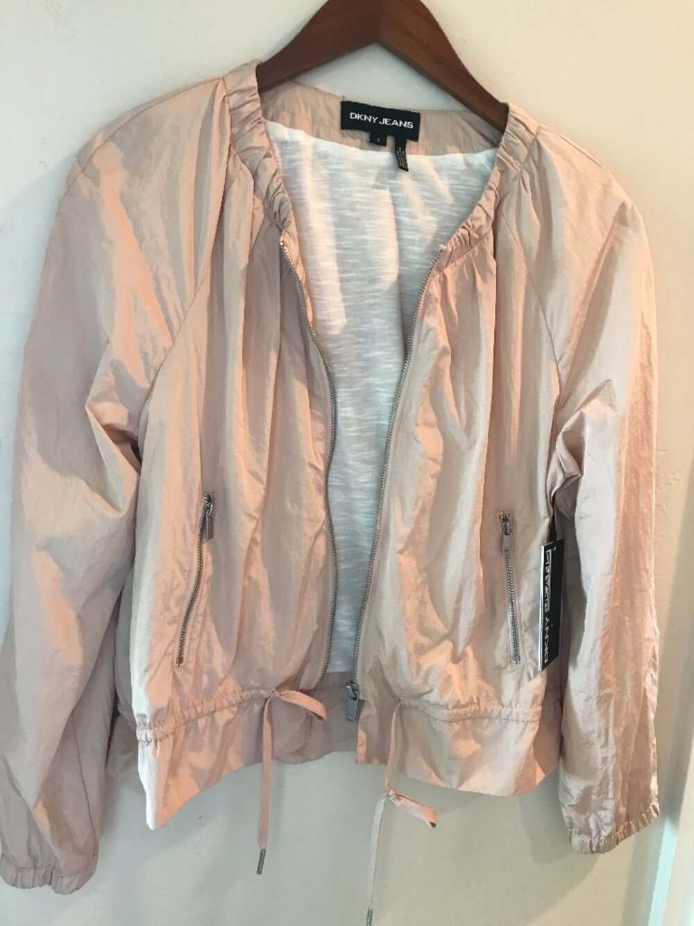 DKNY JEANS LIGHT PINK BOMBER JACKET SIZE S NWT